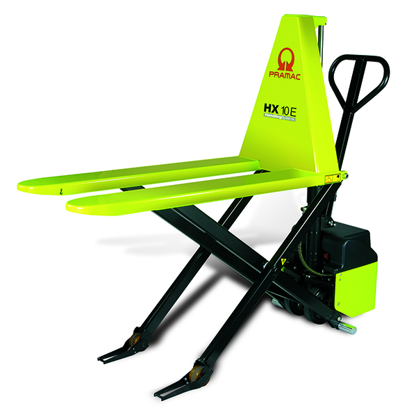 An example of a scissor lift pallet truck.
