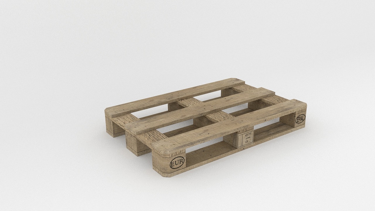 A wooden pallet like this can help goods be transported with the help of a semi electric pallet stacker.